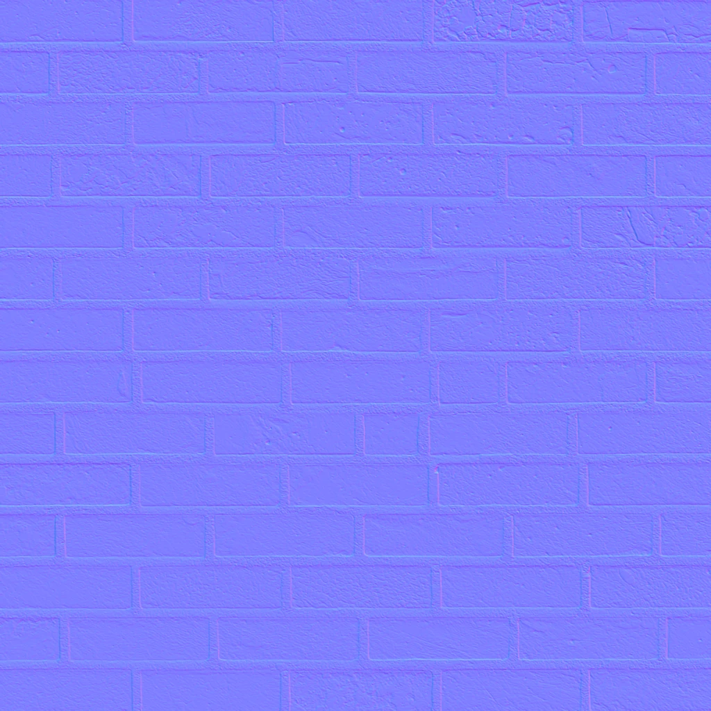 Normal map generated from the brick texture