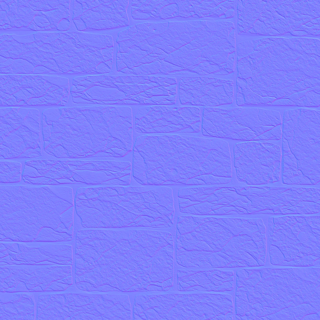 Normal map generated from the stone texture